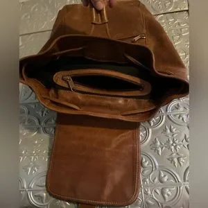 Vintage COACH Authentic British Tan Leather XL Backpack - 0529 Vintage Coach Leather Backpack, British Tan Rucksack  main image 4